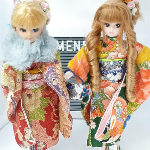 リカちゃんの着物と小物セット レッド系 その他人形 yameneko リカちゃんの着物と小物セット レッド系 その他人形 yameneko