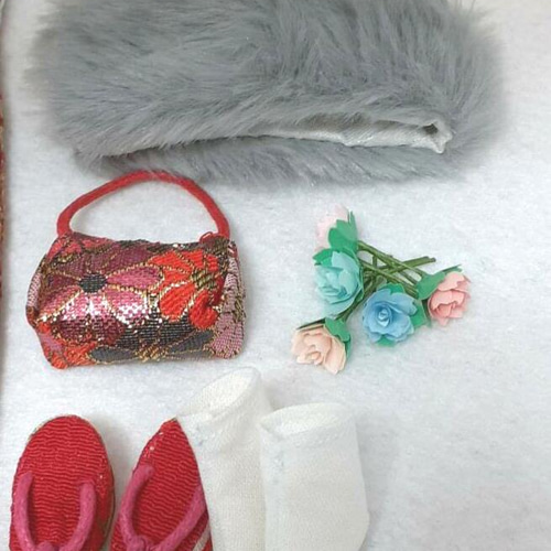リカちゃんの着物と小物セット レッド系 その他人形 yameneko リカちゃんの着物と小物セット レッド系 その他人形 yameneko