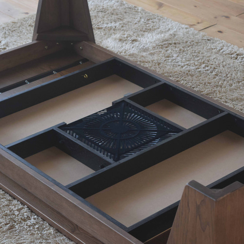 値下げ クマグリー 大きなくりの木のこたつ 渋皮色 （幅140cm