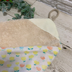 ループタオル☆枚数、色が選べる！お絵描きチューリップ3色展開！！パープル入荷 5枚目の画像