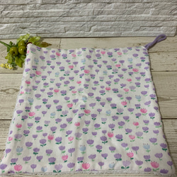 ループタオル☆枚数、色が選べる！お絵描きチューリップ3色展開！！パープル入荷 11枚目の画像