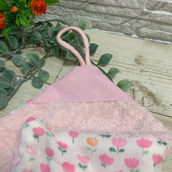 ループタオル☆枚数、色が選べる！お絵描きチューリップ3色展開！！パープル入荷 7枚目の画像