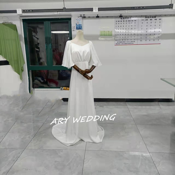 流行上升婚紗白色第二方婚禮預拍新娘禮服長裙 第1張的照片