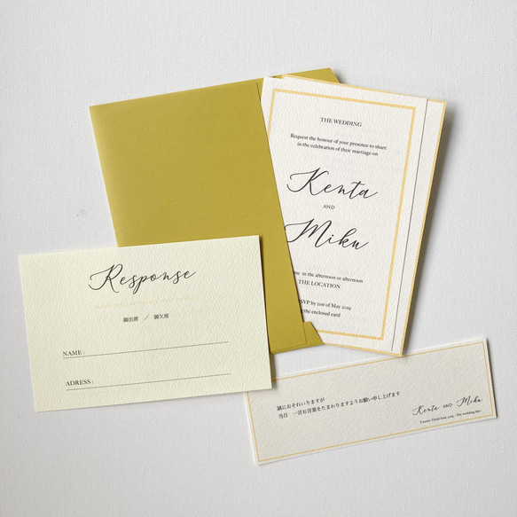 結婚式 招待状：mustard yellow 6枚目の画像