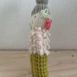 メルヘン界の住人　編み人形(ベージュ帽子) 5枚目の画像