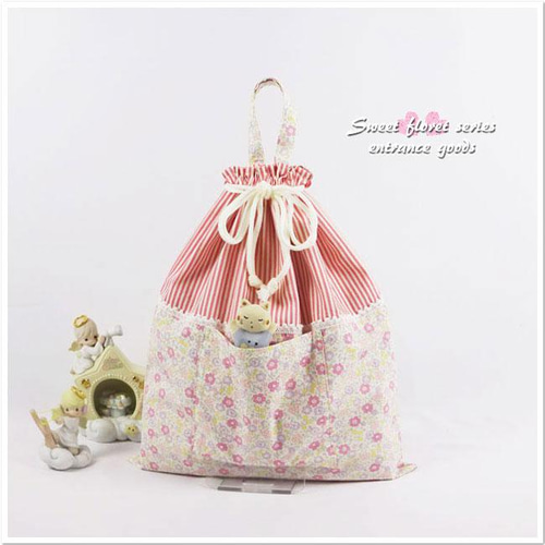 ✰リバティ　バルーンズ 　c&s限定ピンク　持ち手付巾着Ｌ 体操服袋　入園入学 ✰リバティ バルーンズ c&s限定ピンク 持ち手付巾着L 体操服袋 入園