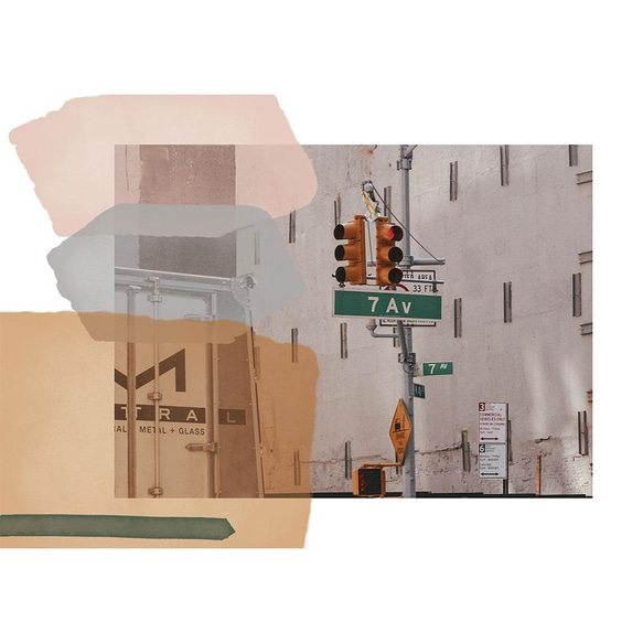 ポスター A4 おしゃれ「 ニューヨーク シティシリーズ 7th Ave. 」 インテリアポスター 2枚目の画像