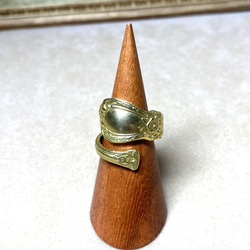 Spoon Ring☆真鍮☆彫金☆リング☆サイズ変更可能☆8~15号☆ラッピング無料 2枚目の画像