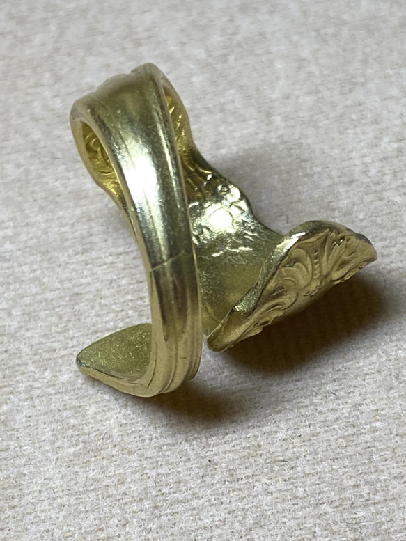 Spoon Ring☆真鍮☆彫金☆リング☆サイズ変更可能☆8~15号☆ラッピング無料 6枚目の画像