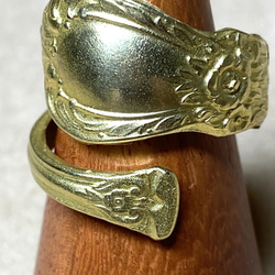 Spoon Ring☆真鍮☆彫金☆リング☆サイズ変更可能☆8~15号☆ラッピング無料 9枚目の画像