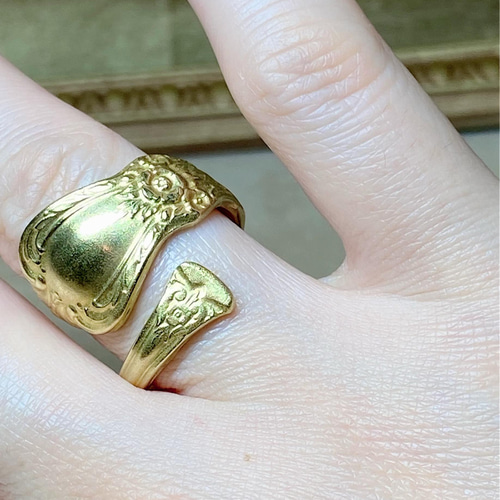 Spoon Ring☆真鍮☆彫金☆リング☆サイズ変更可能☆8~15号