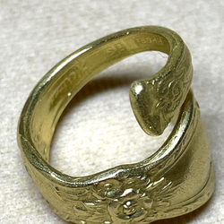 Spoon Ring☆真鍮☆彫金☆リング☆サイズ変更可能☆8~15号☆ラッピング無料 8枚目の画像