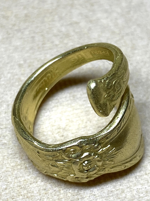 Spoon Ring☆真鍮☆彫金☆リング☆サイズ変更可能☆8~15号☆ラッピング無料 8枚目の画像