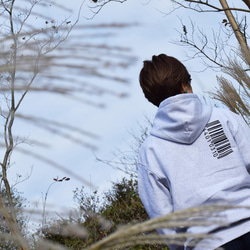 刺繍☆パーカー【プルオーバー】／いつもの黒のバーコード12oz