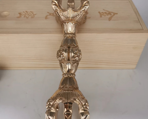 仏教法具 法器 真言宗 胎蔵界 鬼面五鈷杵 金剛杵 寺院用仏具