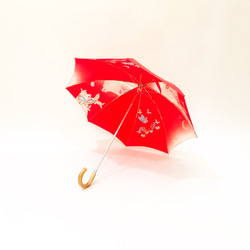 折り畳み着物日傘　絹の着物をアップサイクル　日本の職人が手仕事で制作　#27 6枚目の画像