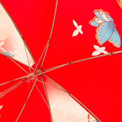 折り畳み着物日傘　絹の着物をアップサイクル　日本の職人が手仕事で制作　#27 9枚目の画像