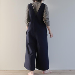 Silhouette shine❣️厚棉清爽背帶褲（自由/靛藍紋） 第1張的照片
