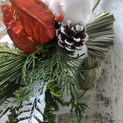 お正月2022しめ縄飾り』ホオズキ/イイギリ しめ縄・しめ飾り casico