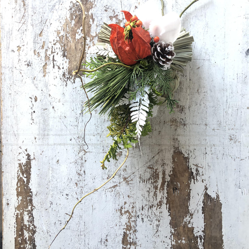 お正月2022しめ縄飾り』ホオズキ/イイギリ しめ縄・しめ飾り casico