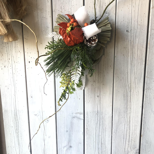 お正月2022しめ縄飾り』ホオズキ/イイギリ しめ縄・しめ飾り casico