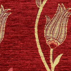 “チューリップ柄で春らしく♪“チューリップモチーフ水路模様の赤いクッションカバー 3枚目の画像