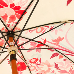 着物日傘　絹の着物をアップサイクル　日本の職人が手仕事で制作　#02 9枚目の画像