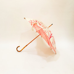 着物日傘　絹の着物をアップサイクル　日本の職人が手仕事で制作　#02 3枚目の画像