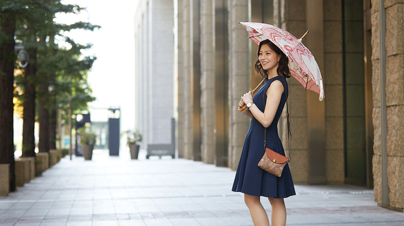 着物日傘　絹の着物をアップサイクル　日本の職人が手仕事で制作　#02 11枚目の画像