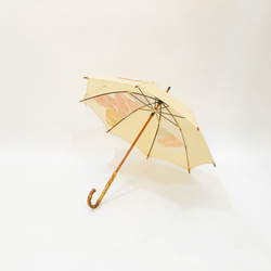 着物日傘　絹の着物をアップサイクル　日本の職人が手仕事で制作　#01 4枚目の画像