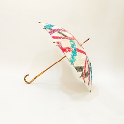着物日傘　絹の着物をアップサイクル　日本の職人が手仕事で制作　#03 3枚目の画像