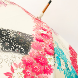 着物日傘　絹の着物をアップサイクル　日本の職人が手仕事で制作　#03 6枚目の画像