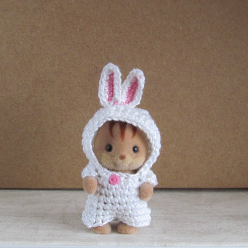 ハンドメイド＊シルバニア＊赤ちゃん＊着ぐるみ＊しろうさぎさん