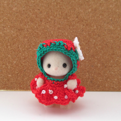 ハンドメイド＊シルバニア＊赤ちゃん＊着ぐるみ＊いちごちゃん