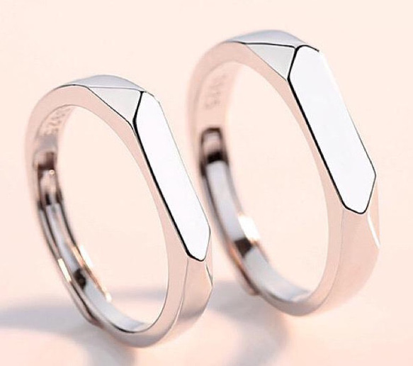 カップルペアリング　フリーサイズ【セット】 結婚指輪　S 925 シルバー　受注製作 1枚目の画像