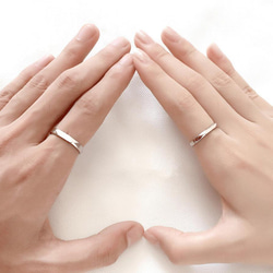 カップルペアリング　フリーサイズ【セット】 結婚指輪　S 925 シルバー　受注製作 5枚目の画像