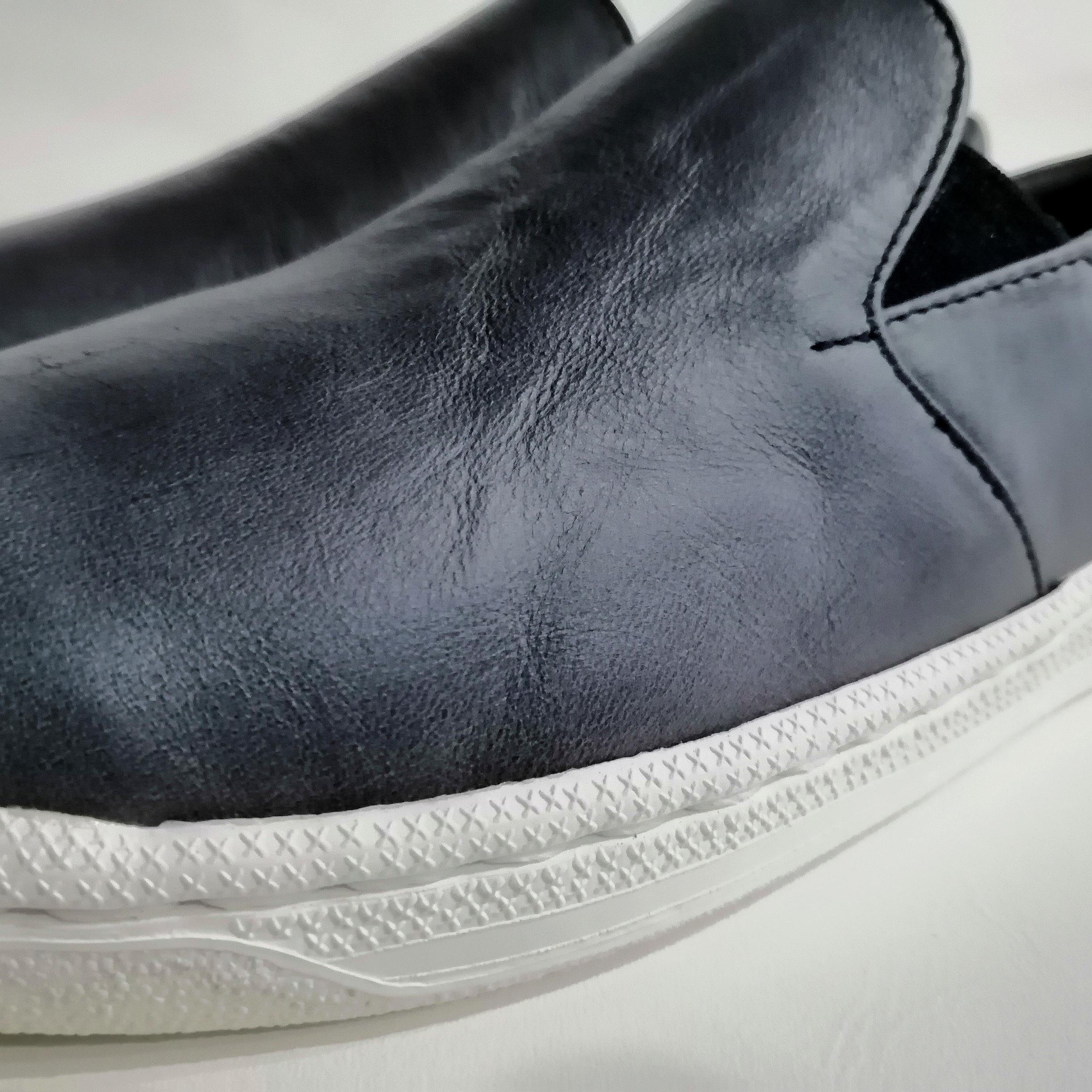 ◇新作◇本革◇スリッポン◇男女兼用◇スニーカーソール◇22.5-29cm◇本革◇無料サイズ調整◇色変更可◇ブラック◇