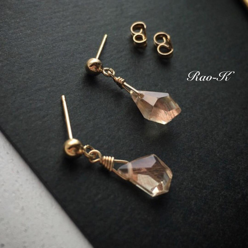 Kaya様 宝石質✨オレゴンサンストーン ピアス 14kgf 他2点 Kaya様 宝石