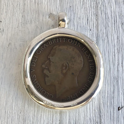 イギリス1ペニー銅貨/1920/一点物ペンダントトップのみ/silver925/No.00195934 3枚目の画像