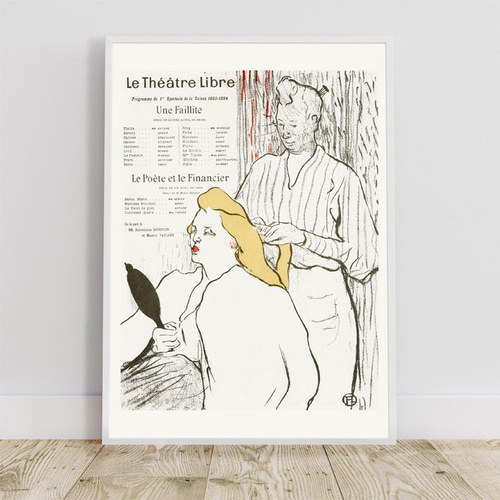 Le coiffeur / アートポスター イラスト シアター フランス 19世紀