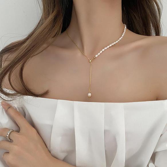 18kgf 淡水パールの2wayネックレス ネックレス・ペンダント EMIY 通販 