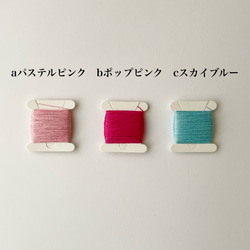 もっと美しく刺したい人へ　刺し子ハンカチキット　まるにちょうちょ 3枚目の画像