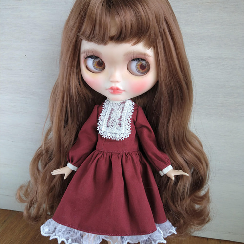 488.※冬服※グレーのフレアロングコート※ブライスアウトフィット※1/6 