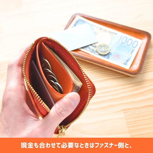 【新品】L字ファスナー財布　ミニウォレット　本革　アラスカレザー　イエロー 新品】L字ファスナー財布 ミニウォレット 本革 アラスカレザー