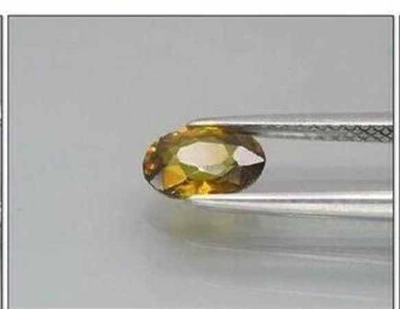 天然石 スフェーン ルース 0.90ct 非加熱 マダガスカル産　 虹が煌めくグリーン・イエローカラー！ 4枚目の画像