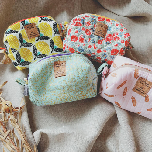 リバティキルティング♪ミニBOXポーチ＊ ポーチ senrina 通販 13142996  