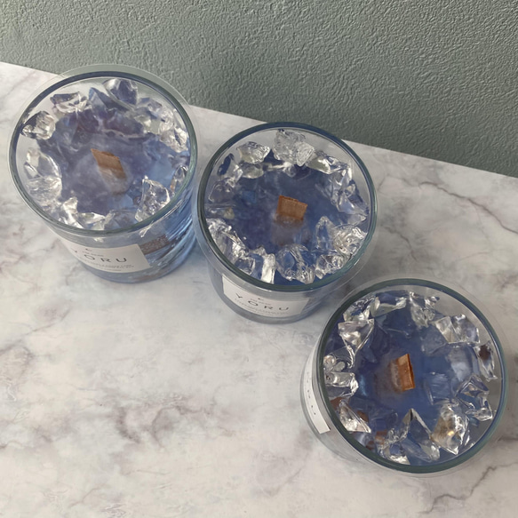 [夜空の海]ジェル木芯キャンドル-YORU candle- 4枚目の画像