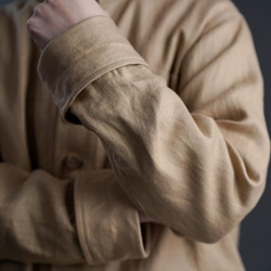 【プレミアム】【受注製作】Linen Jacket フレンチ ヴィンテージ ジャケット/シャンパン h040b-cmp3 8枚目の画像