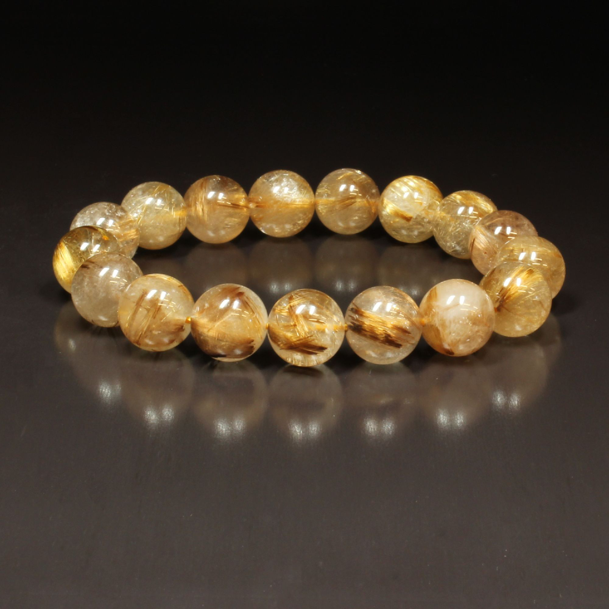 【寅年ラッキーアイテム】一点物 タイガールチルブレスレット １２ミリ Ｔｔｉｒ１１ 作品動画あり Xmasプレゼントに