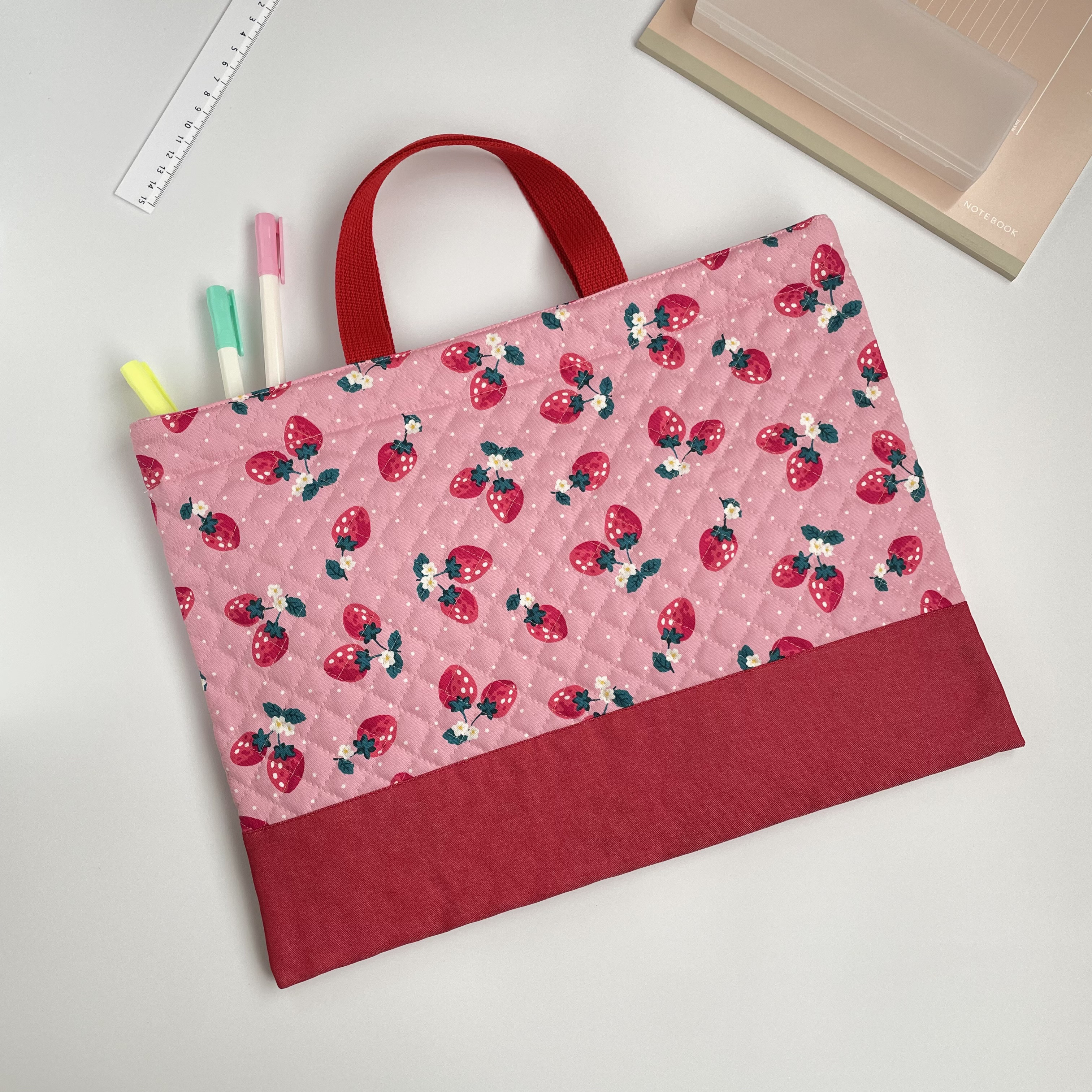 ネームタグ付き レッスンバッグ♡いちご レッスンバッグ YUKI 通販
